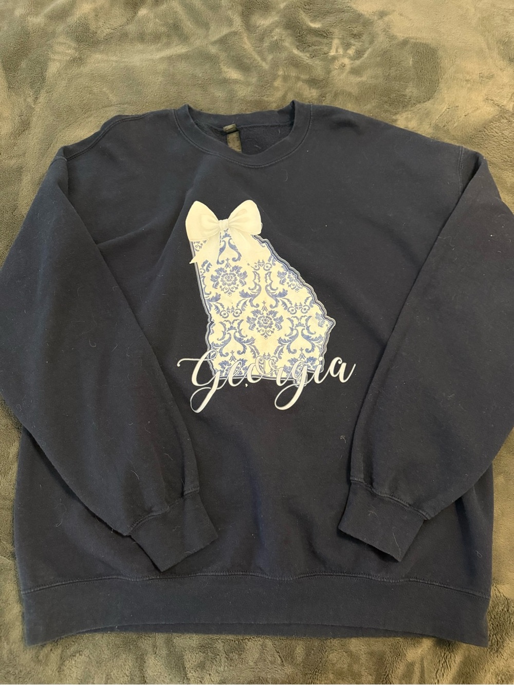 Georgia Graphic Crewneck Sweatshirt - Navy